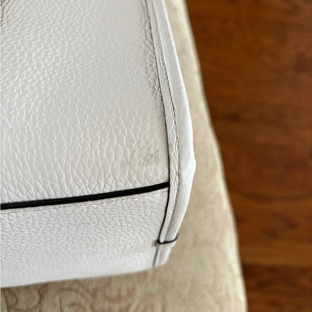 Coach Cream and Brown Logo Tote - Picture 4 of 9